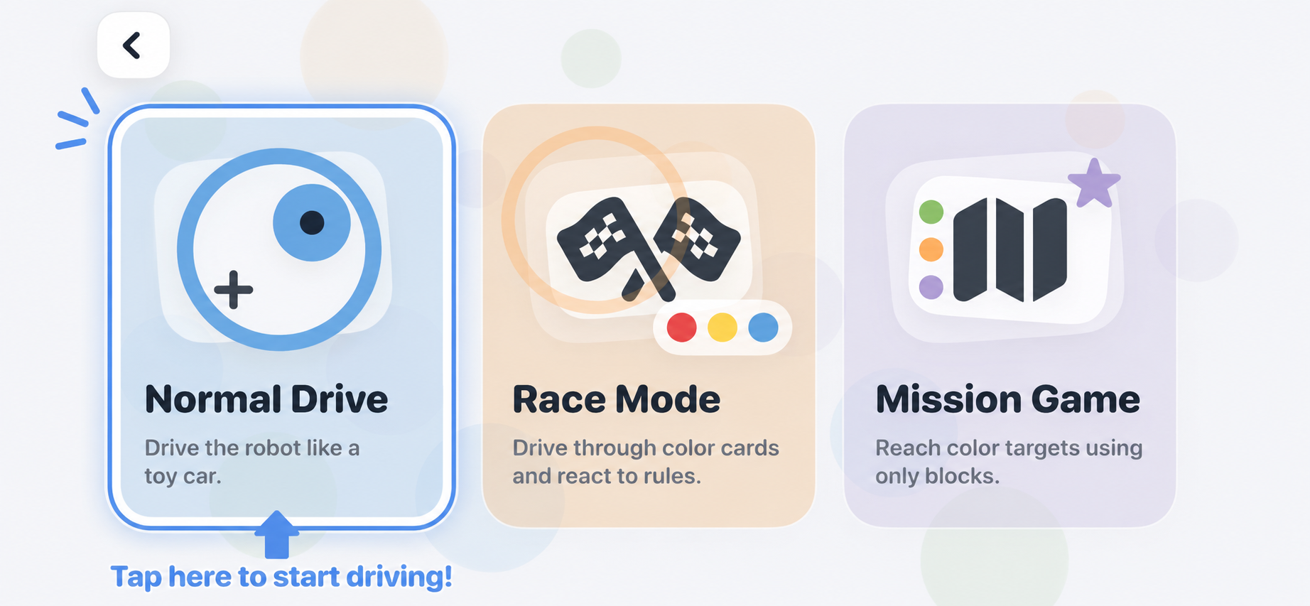 MAKIQO app screen with Normal Drive selected