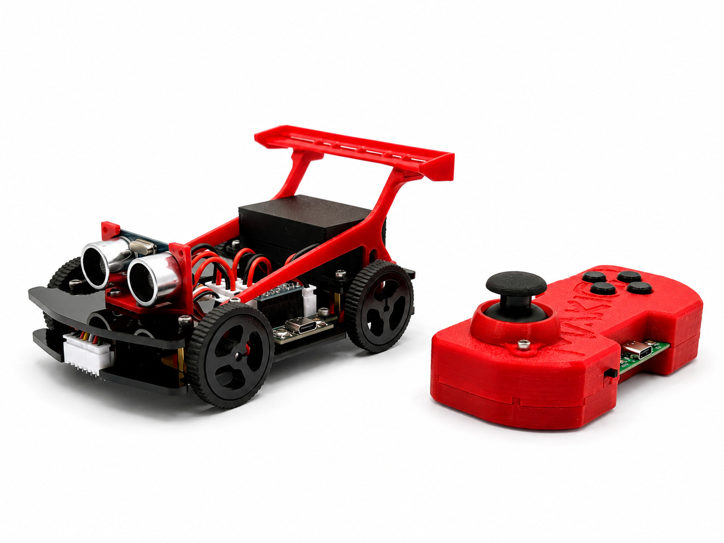 Red MAKIQO Robocar with matching controller