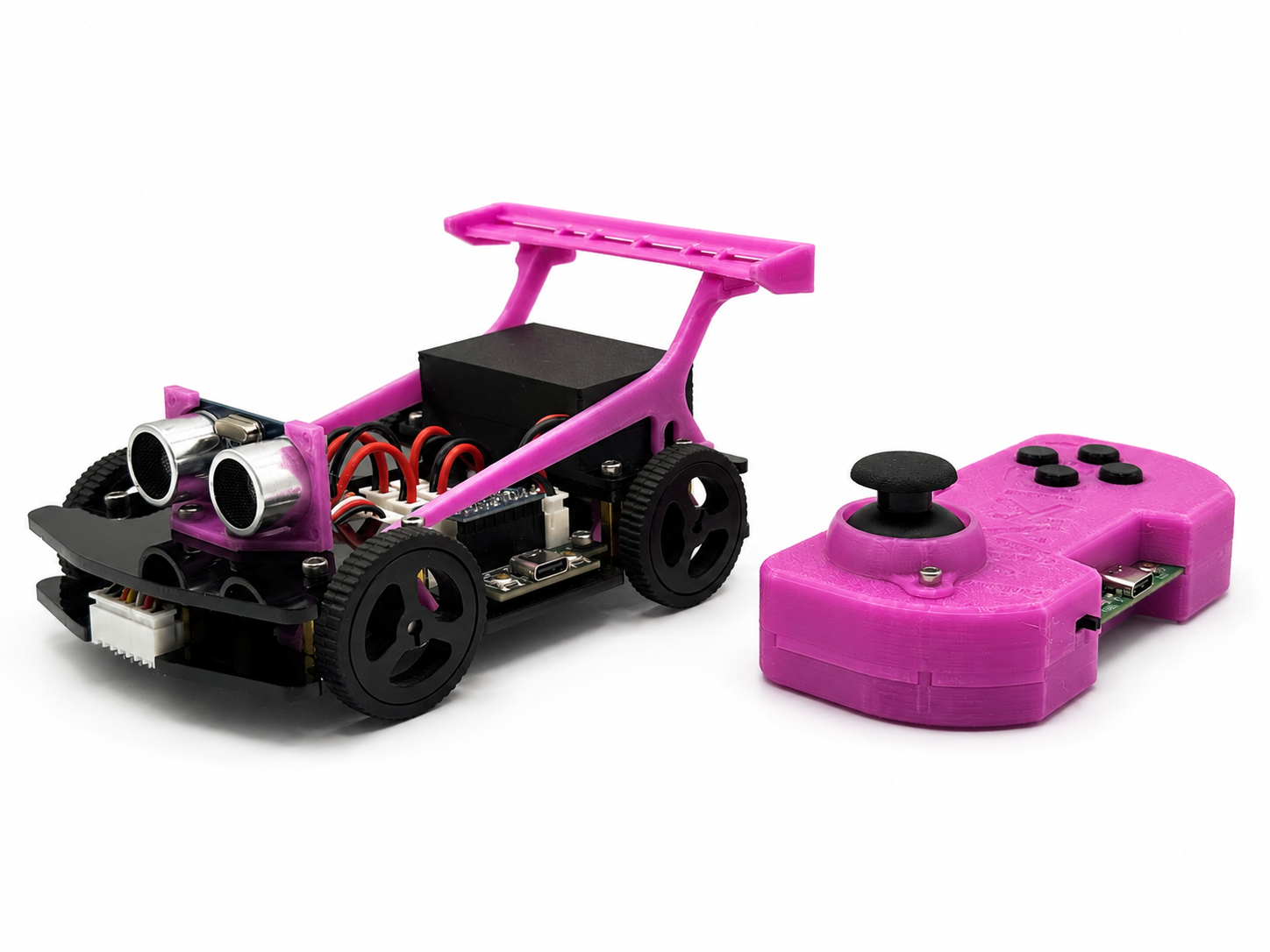 Pink MAKIQO Robocar with matching controller